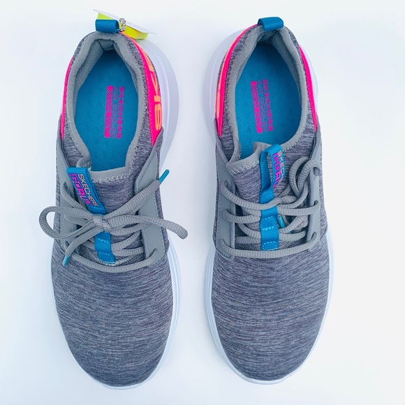 SKECHERS GOrun Fast Lively Women Gray Sneakers - Picture 6 of 9